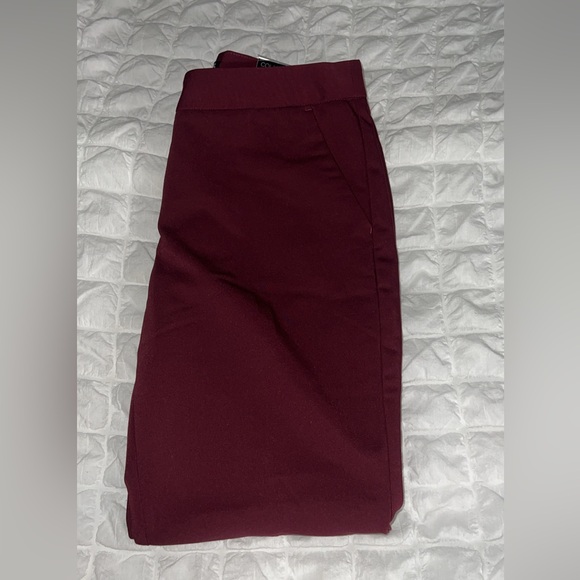 Express Pants - Women burgundy columnist dress pants